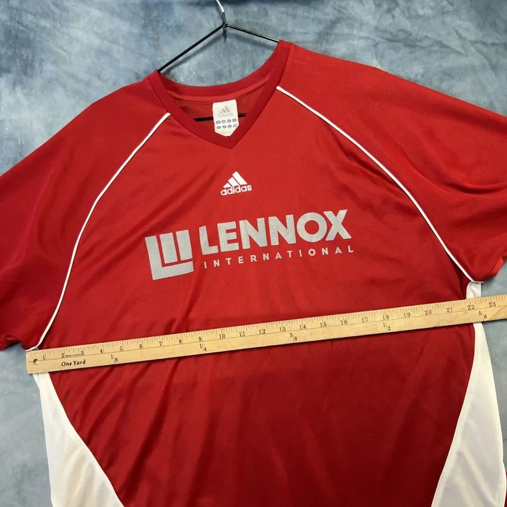 adidas Red And White Jersey Lennox Int. Blokecore L